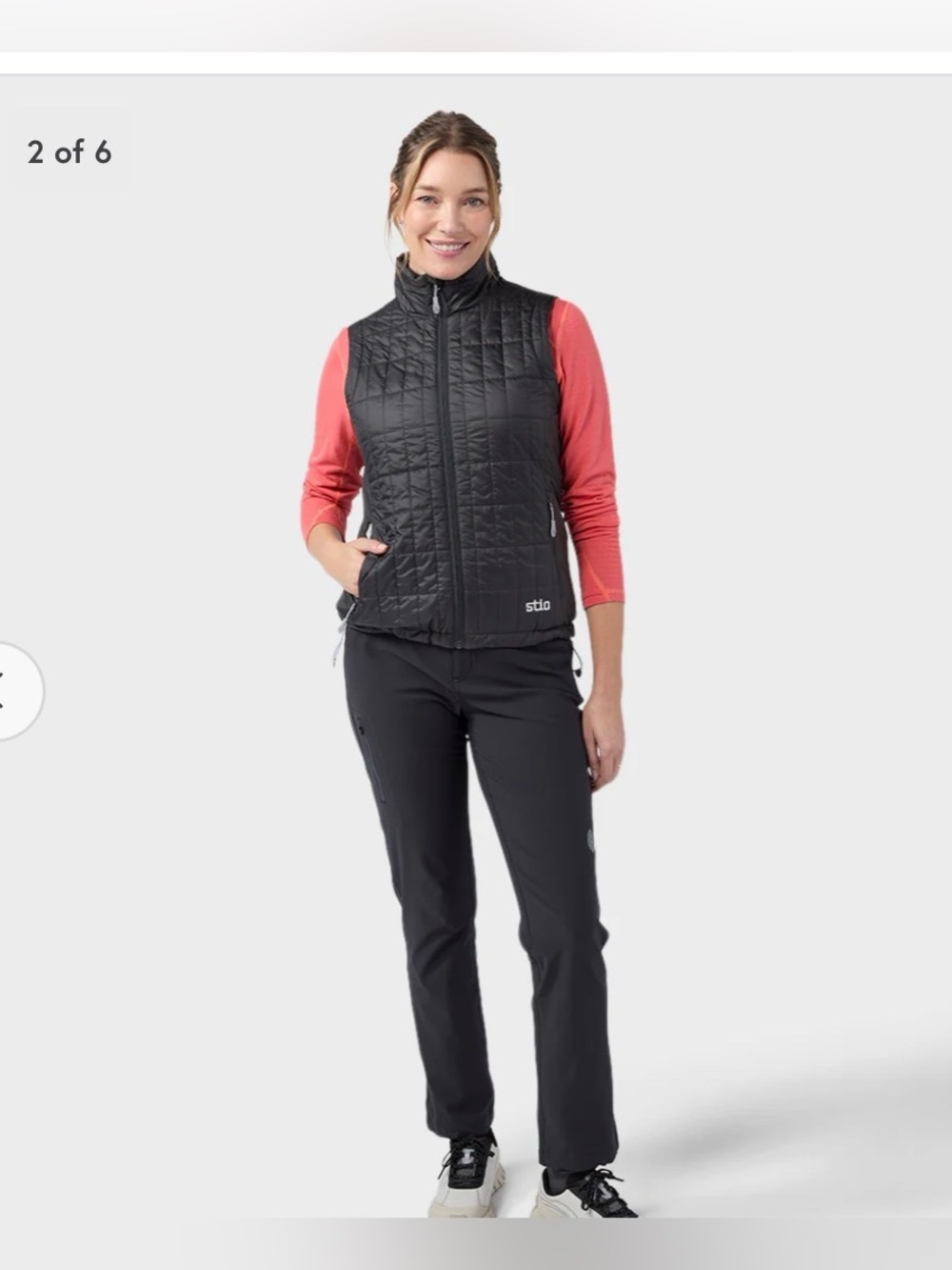 Stio Women's Azura Insulated Vest with Hennessy logo